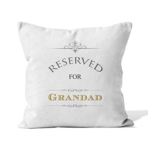 Personalised Reserved for Cushion- Faux Suede - Double Sided print - 45cm x 45cm.