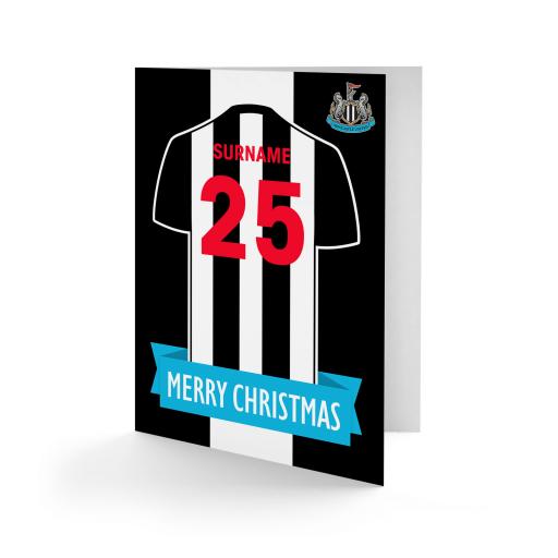 Newcastle United FC Shirt Christmas Card