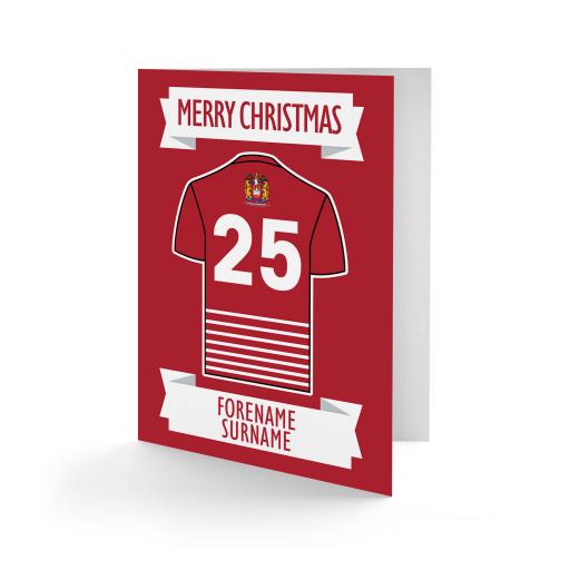 Wigan Warriors Shirt Christmas Card