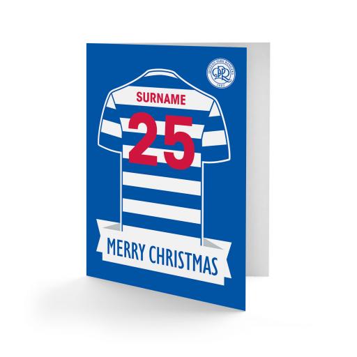 Queens Park Rangers FC Shirt Christmas Card