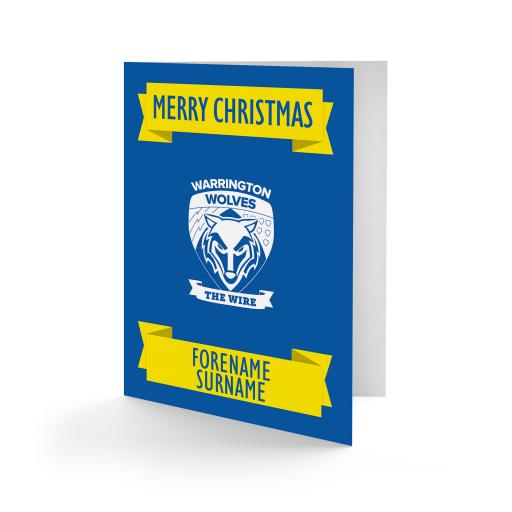 Warrington Wolves Crest Christmas Card