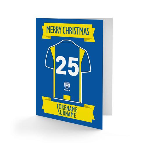 Warrington Wolves Shirt Christmas Card