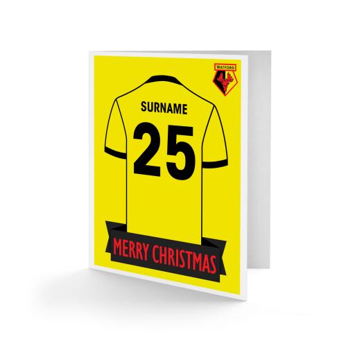 Watford FC Shirt Christmas Card