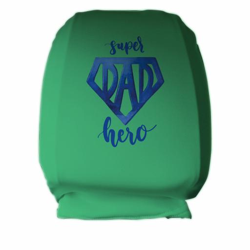 Personalised Super Dad Hero - Headrest Cover.