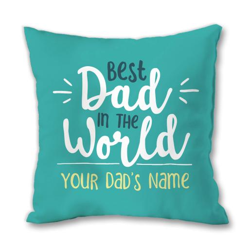 Personalised Personalised Best Dad in the World Cushion.