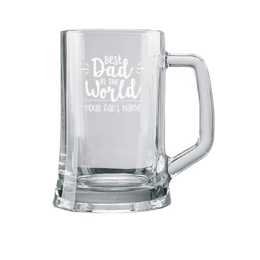 Personalised Personalised Best Dad in the World Tankard.