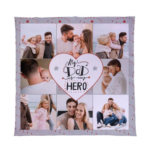 Personalised Dad Hero - 8 Photo - Fleece.