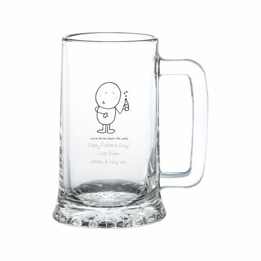 Personalised Chilli & Bubbles Best Dad Tankard.