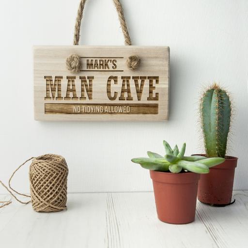 Personalised Personalised MAN CAVE Wooden Sign.