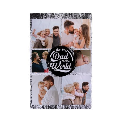 Personalised Best Dad Grunge - 6 Photo - Beach Towel.