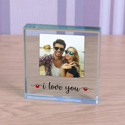 Personalised Glass Token - I Love You