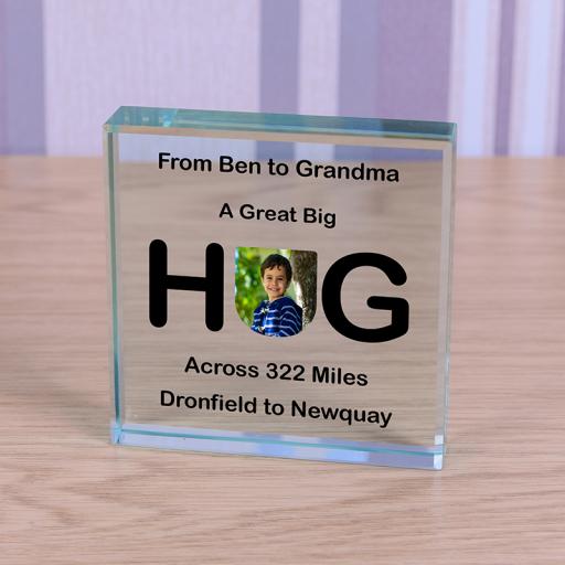 Personalised Glass Token - Sending a Hug