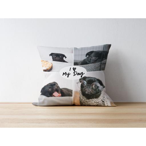 Personalised - I Love My Dog Cushion