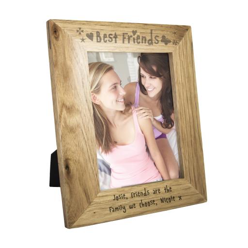 Personalised engraved 5 x 7 Oak Effect Frame - Best Friends