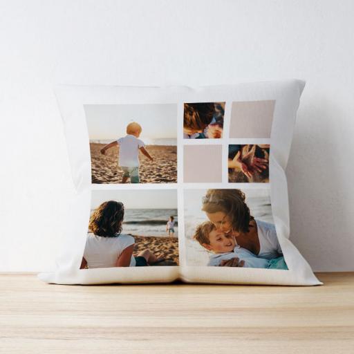 Personalised 4 Photo Upload Cushion