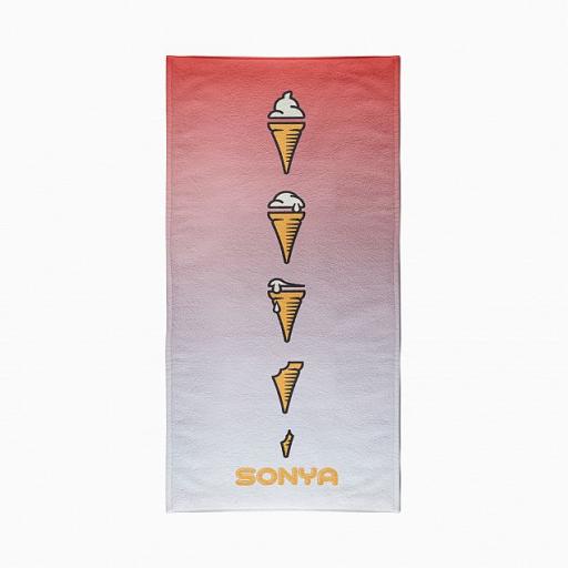 Personalised Ice Cream Summer Beach Towel.