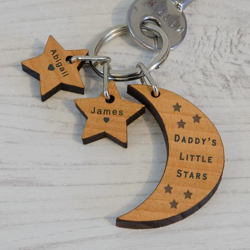 Personalised Little Stars Key Ring.