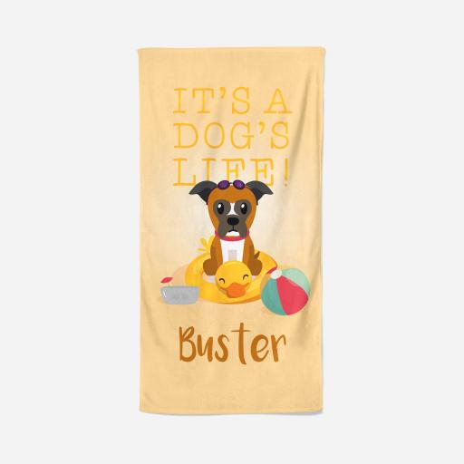 Personalised Boxer Dog Towel - Dogs life