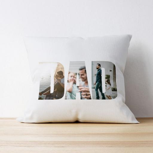 Personalised Photo Upload Cushion - Dad