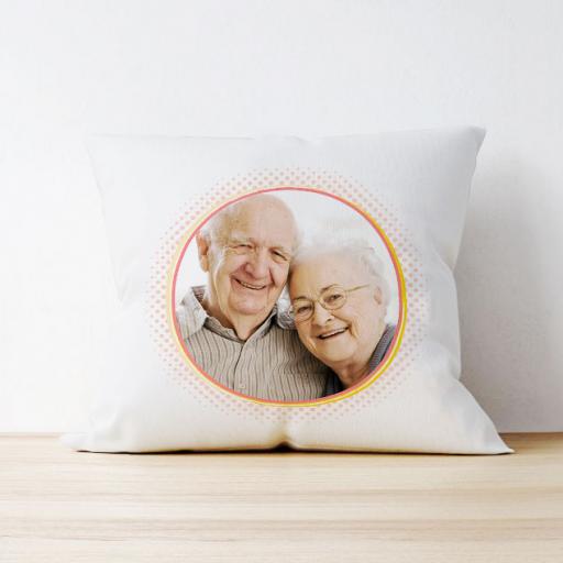 Personalised Photo Upload Cushion - Circle