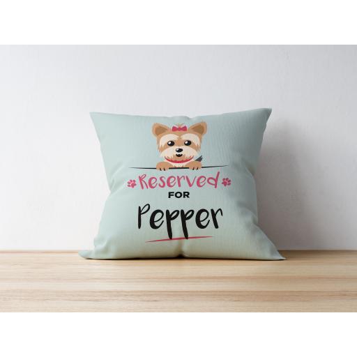 Personalised Yorkshire Terrier Cushion