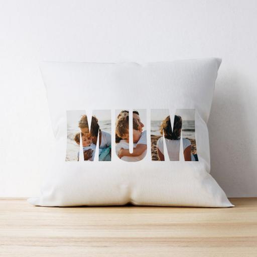 Personalised Photo Upload Cushion - Mum