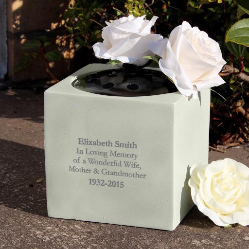 Personalised Any Message Memorial Vase