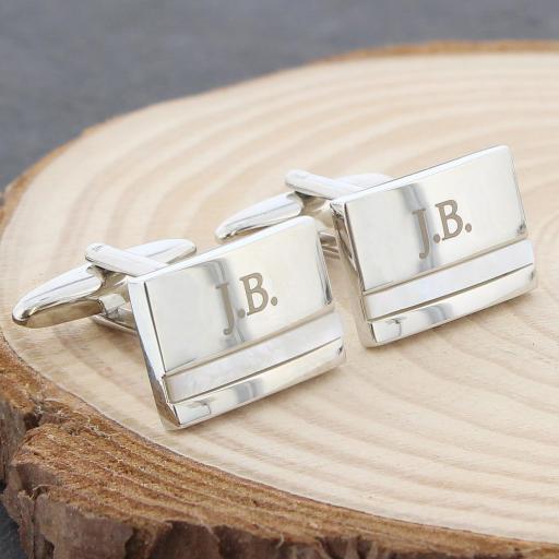 Personalised  Engraved Mother Of Pearl Cufflinks