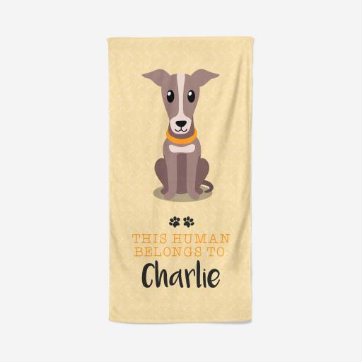 Personalised Greyhound Towel - Owner