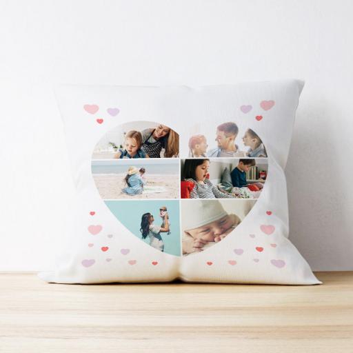 Personalised Photo Upload Cushion - Heart