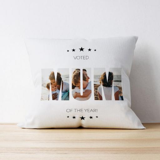 Personalised Photo Upload Cushion - Mum of the Year