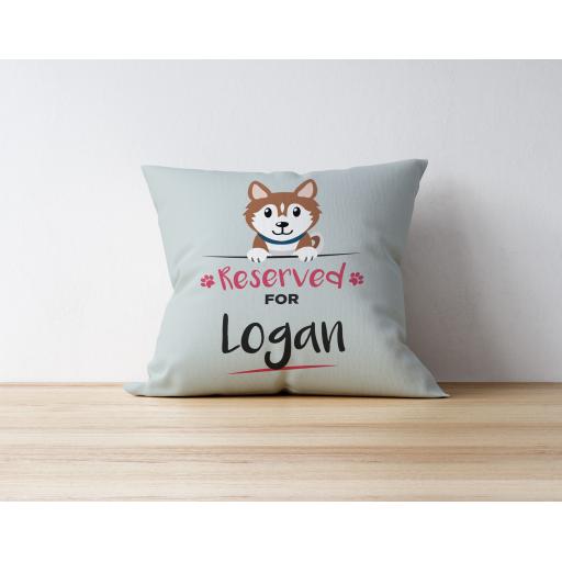 Personalised Brown Husky Cushion