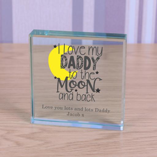 Personalised Glass Token - I love my Daddy