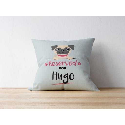 Personalised Fawn Pug Cushion