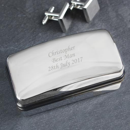 Personalised  Engraved Cufflink Box