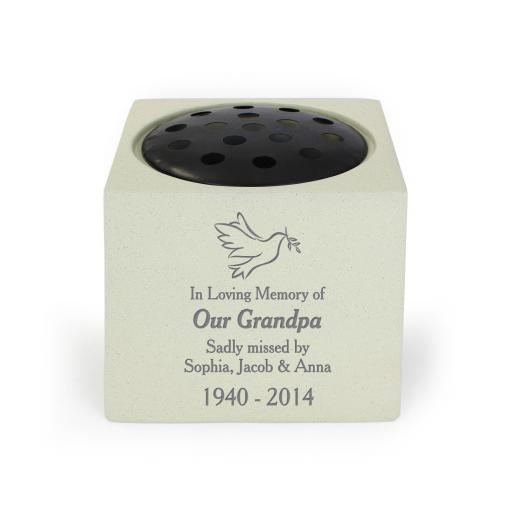 Personalised Dove Memorial Vase