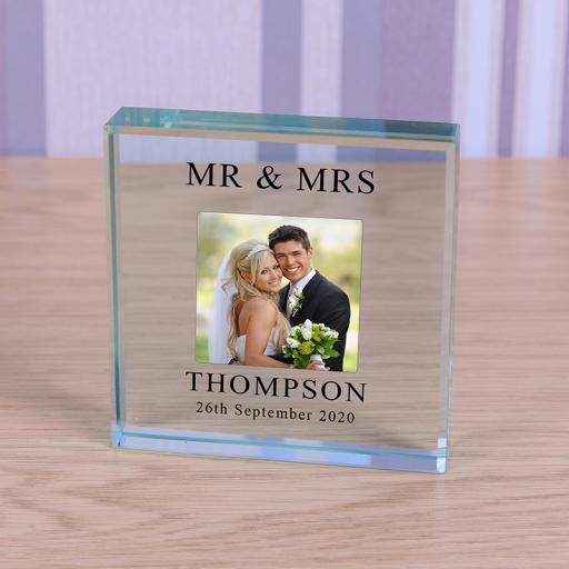 Personalised Glass Token - Wedding